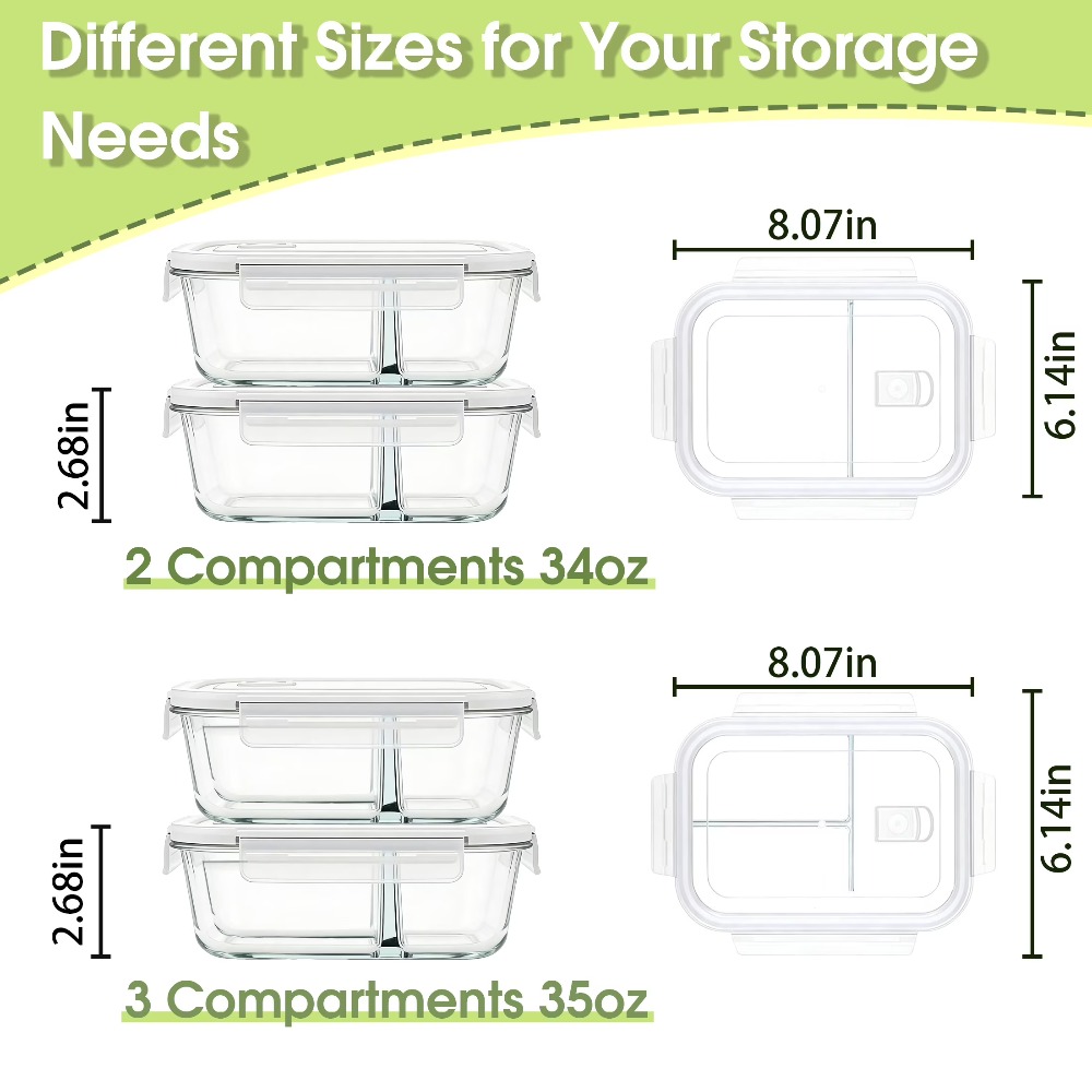 Glass Food Storage Containers  - Meal Prep Box avaliação e preço