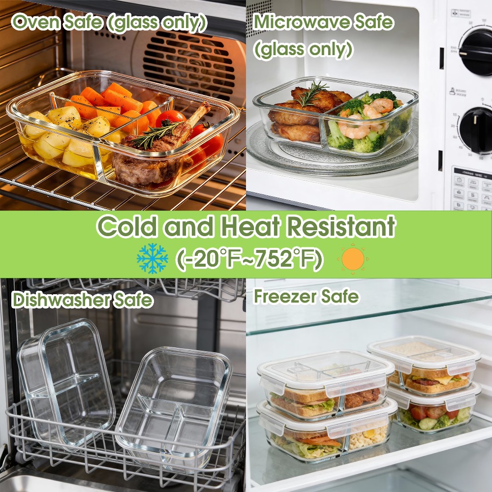 Glass Food Storage Containers  - Meal Prep Box avaliação e preço