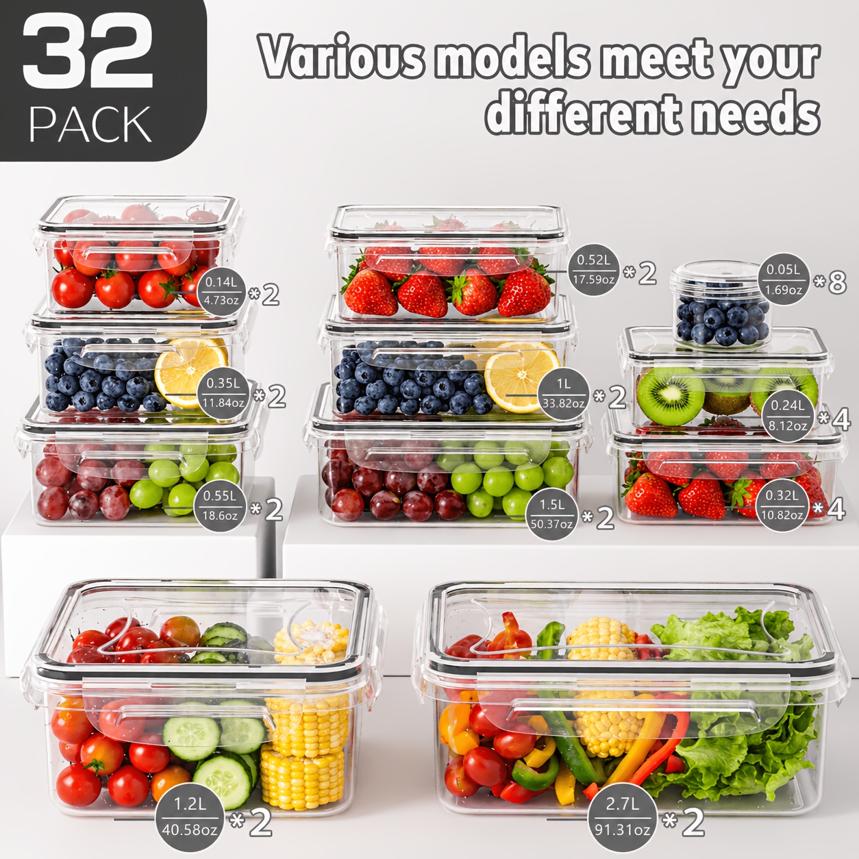 66pcs Food Storage Container S - Meal Prep No Microwave avaliação e preço