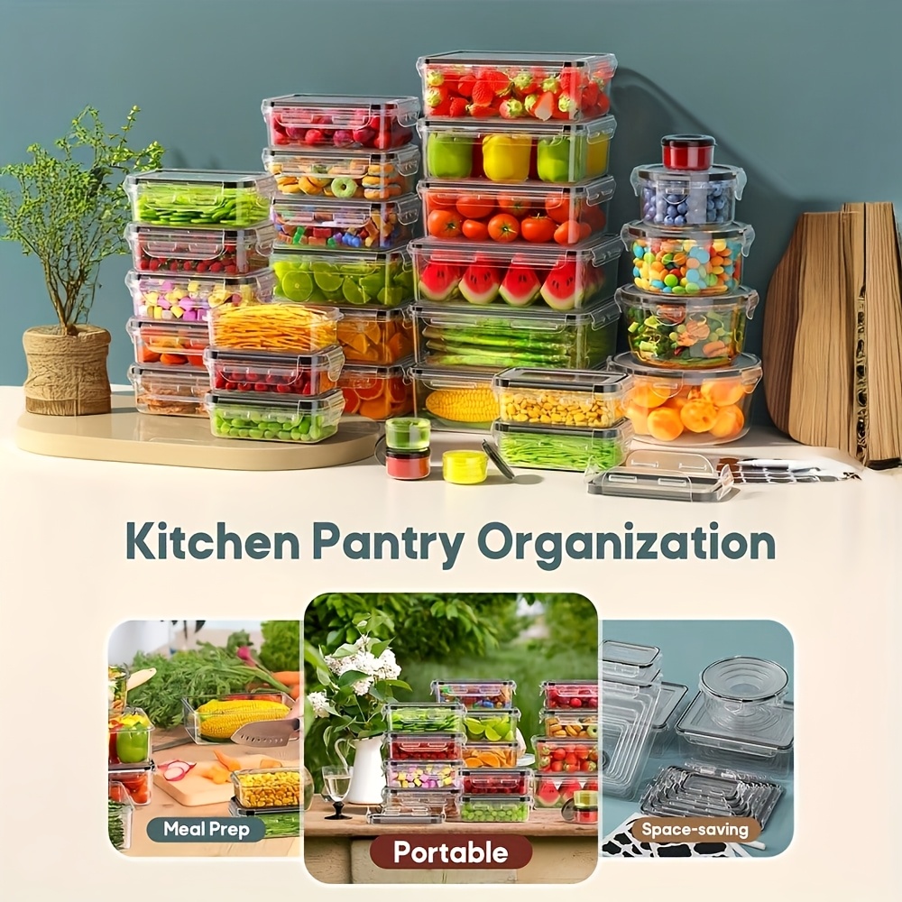 66pcs Food Storage Container S - Meal Prep No Microwave avaliação e preço