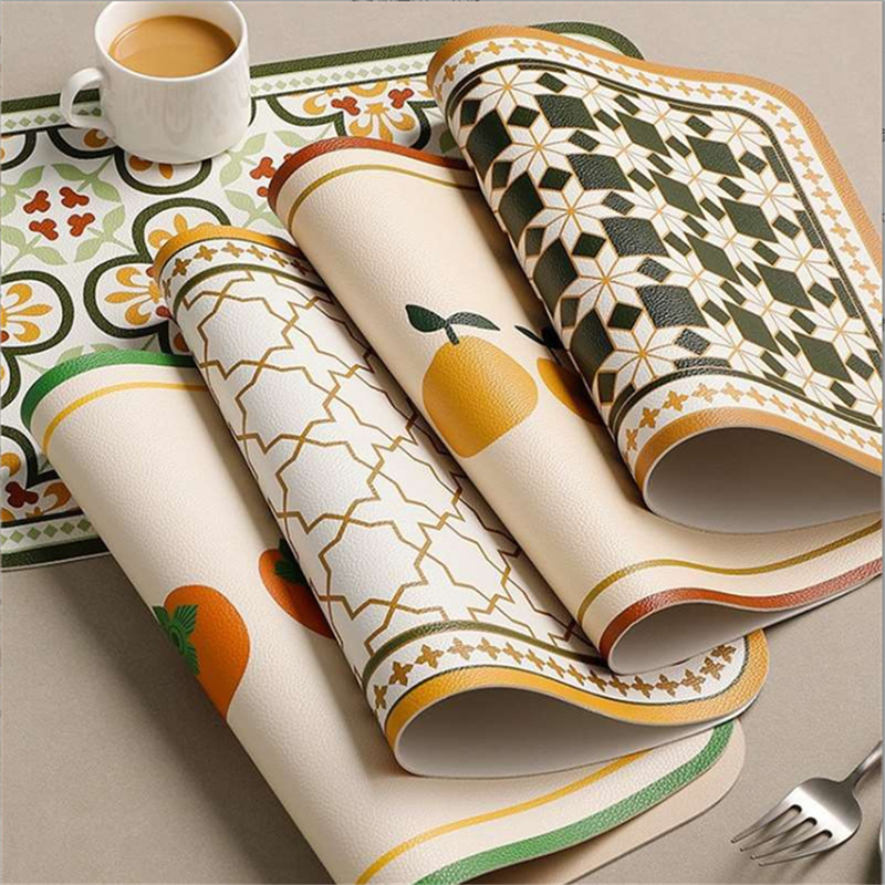 PU Retro Leather Placemat Oil  - Food Prep Mat avaliação e preço