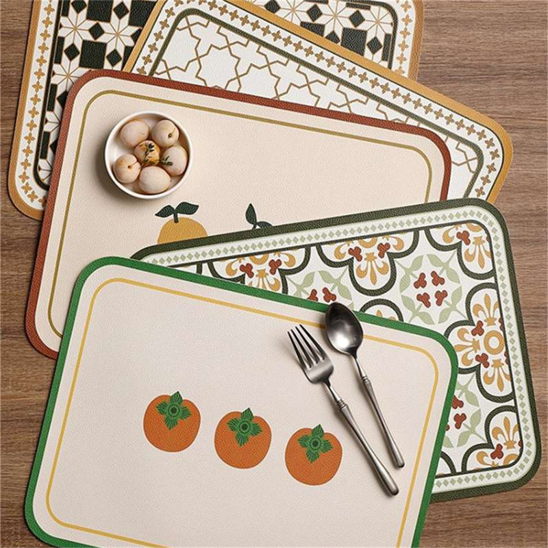 PU Retro Leather Placemat Oil  - Food Prep Mat avaliação e preço