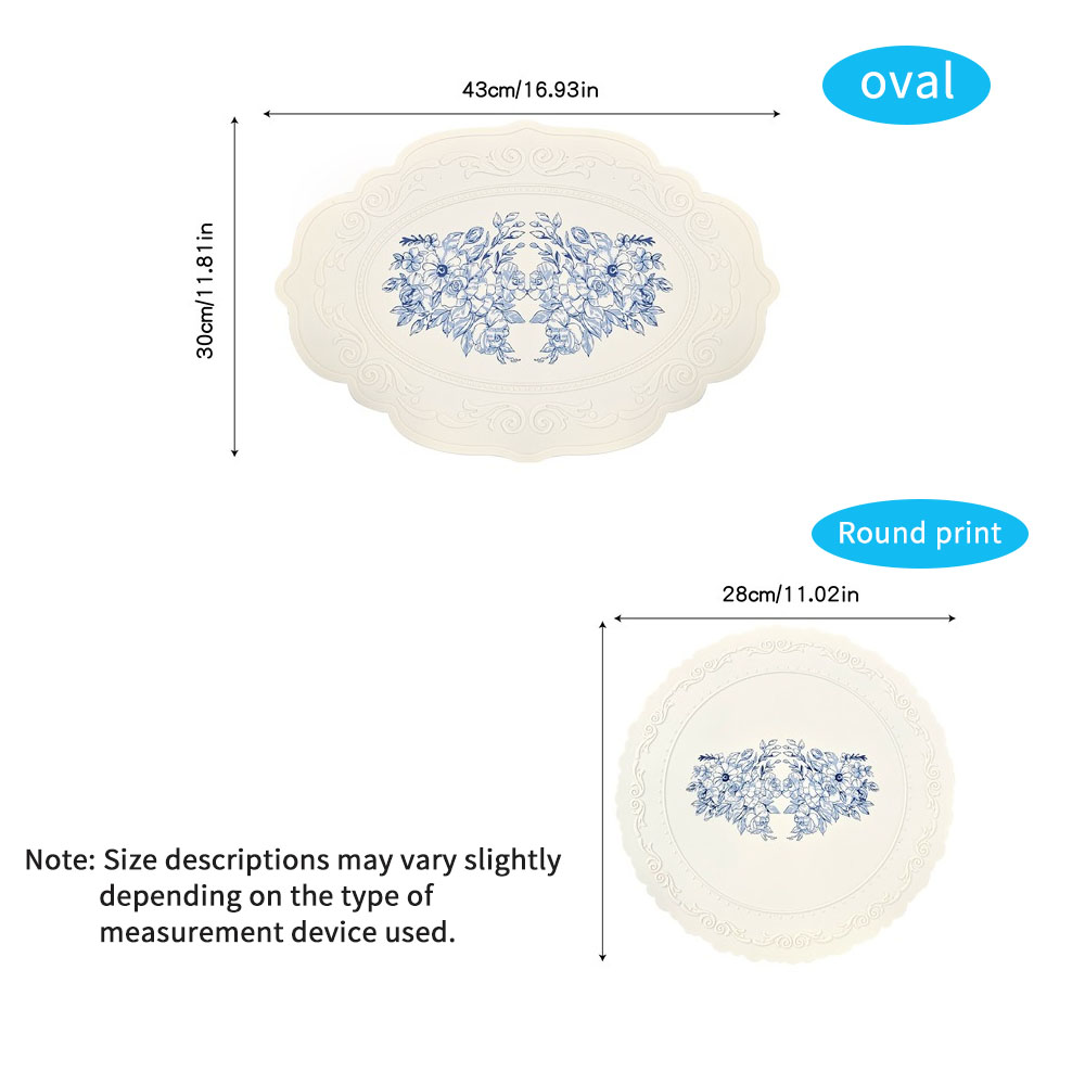 Round Silicone Table Mat, Heat - Food Prep Mat avaliação e preço