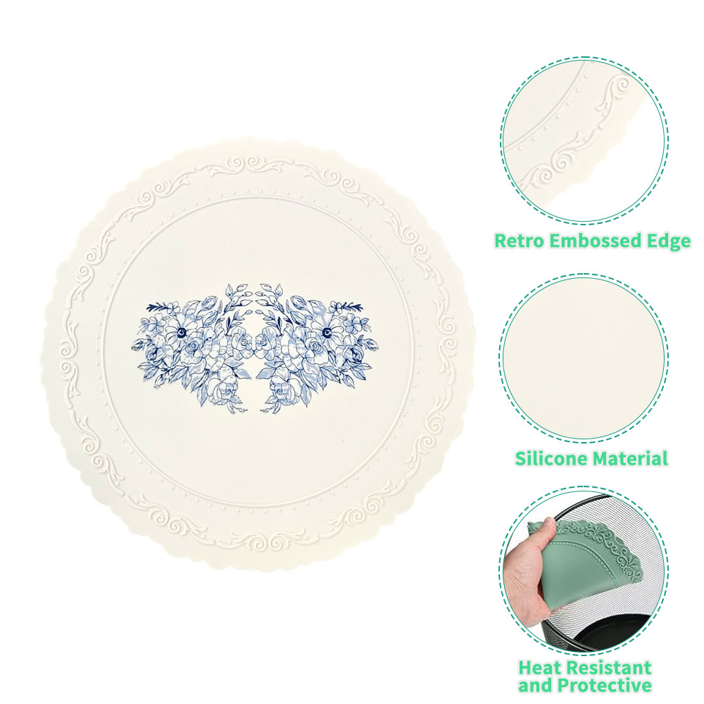 Round Silicone Table Mat, Heat - Food Prep Mat avaliação e preço