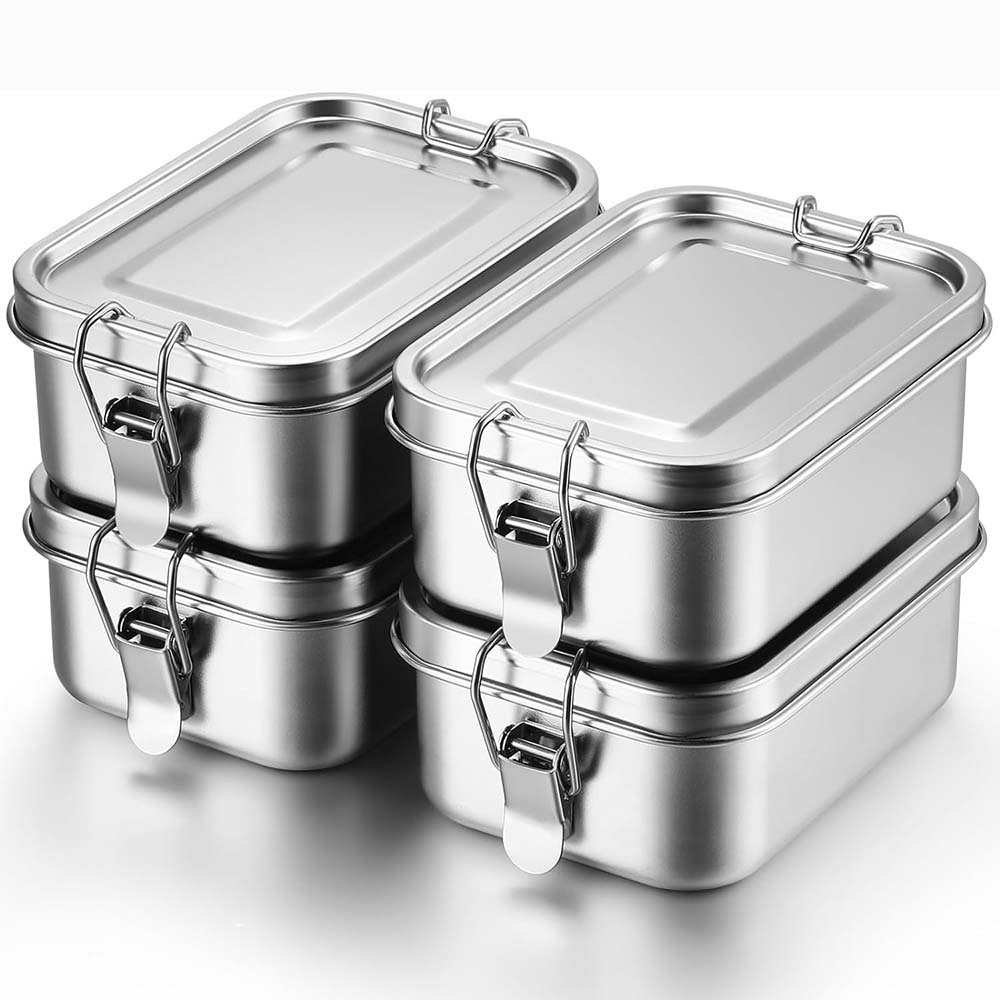 4Pcs Stainless Steel Bento Box - Meal Prep Box avaliação e preço
