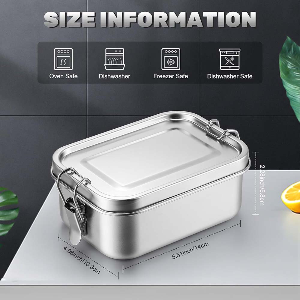 4Pcs Stainless Steel Bento Box - Meal Prep Box avaliação e preço