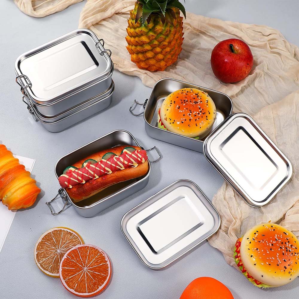 4Pcs Stainless Steel Bento Box - Meal Prep Box avaliação e preço