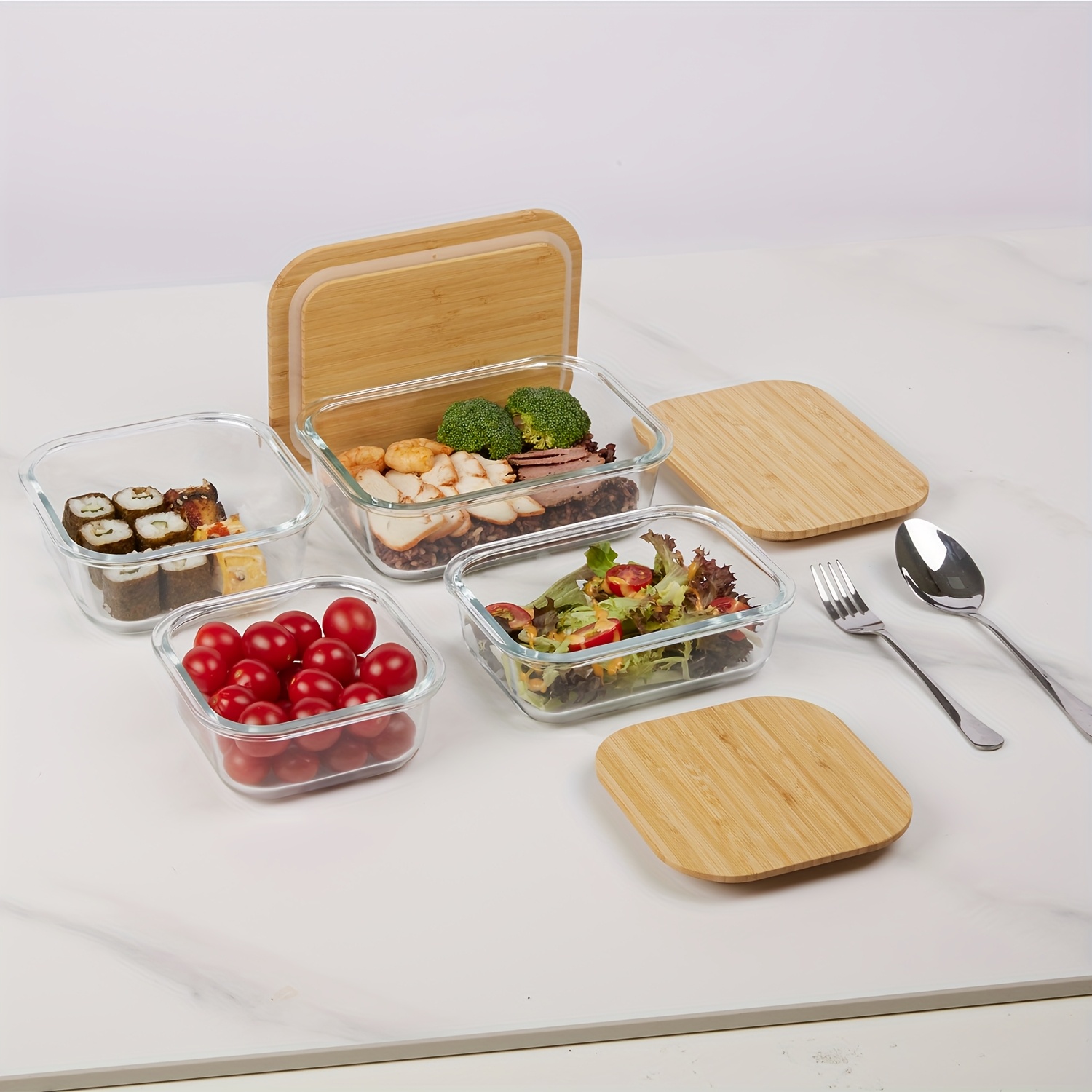 4 Pack Glass Food & Dish Trans - Meal Prep No Microwave avaliação e preço