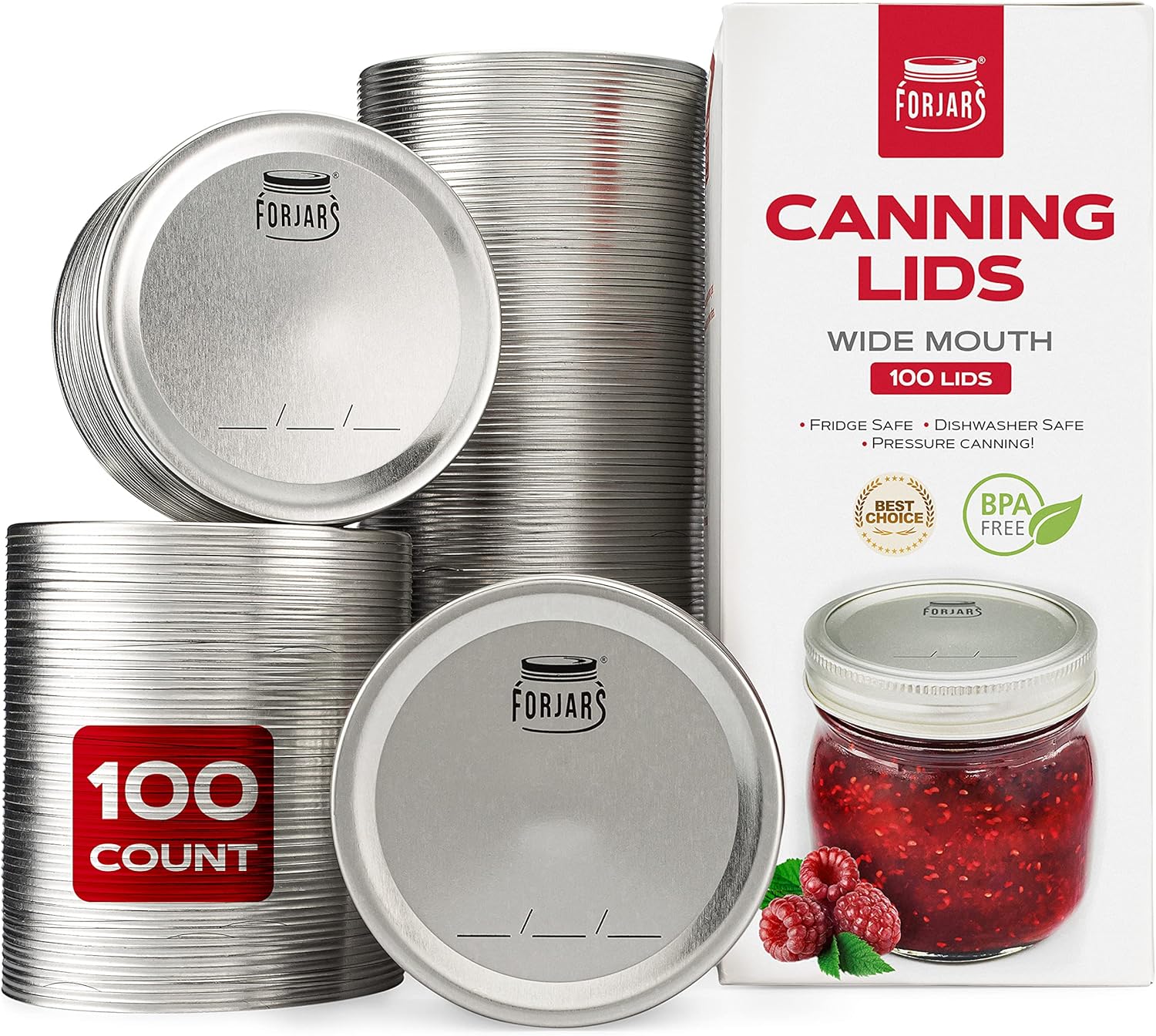 - Wide Mouth Canning Lids, 100 - Meal Prep Jars With Lids avaliação e preço