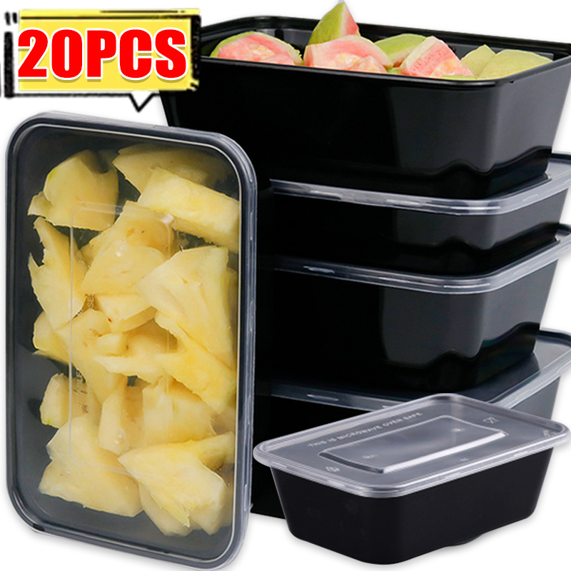 10/20x Food Storage Containers - Meal Prep Jars With Lids avaliação e preço