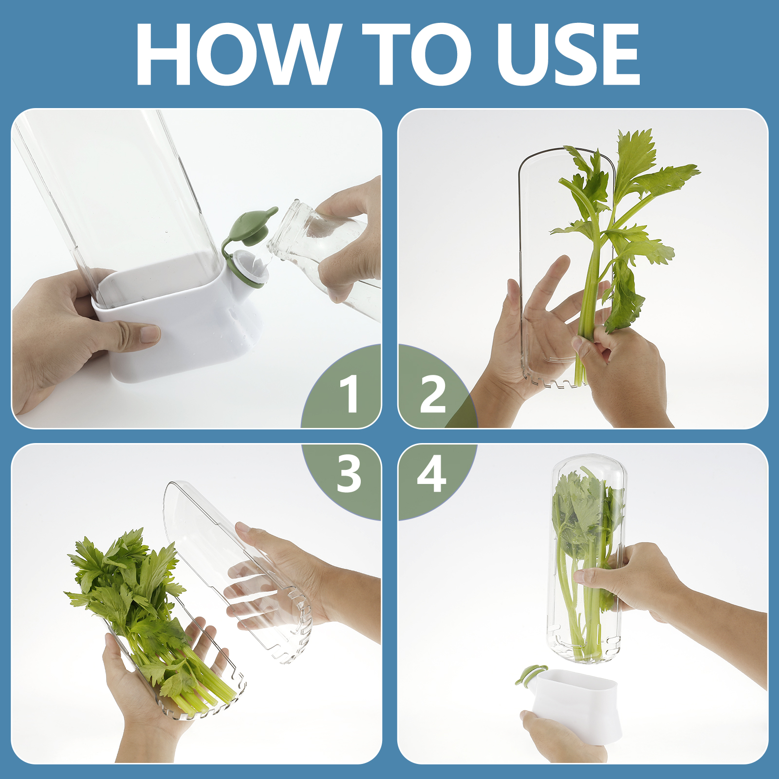 4/1PC Herb Freshkeeping Box Fr - Herb Keeper Bottle avaliação e preço
