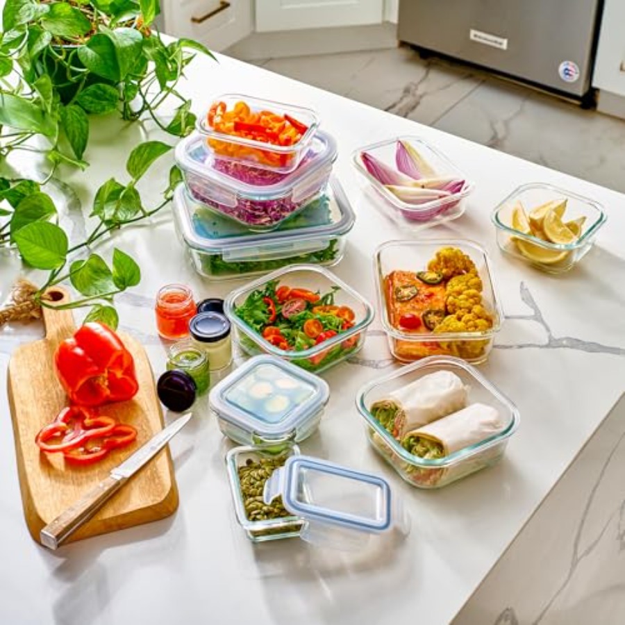 40pc Set Glass Food Storage Co - Meal Prep Box avaliação e preço