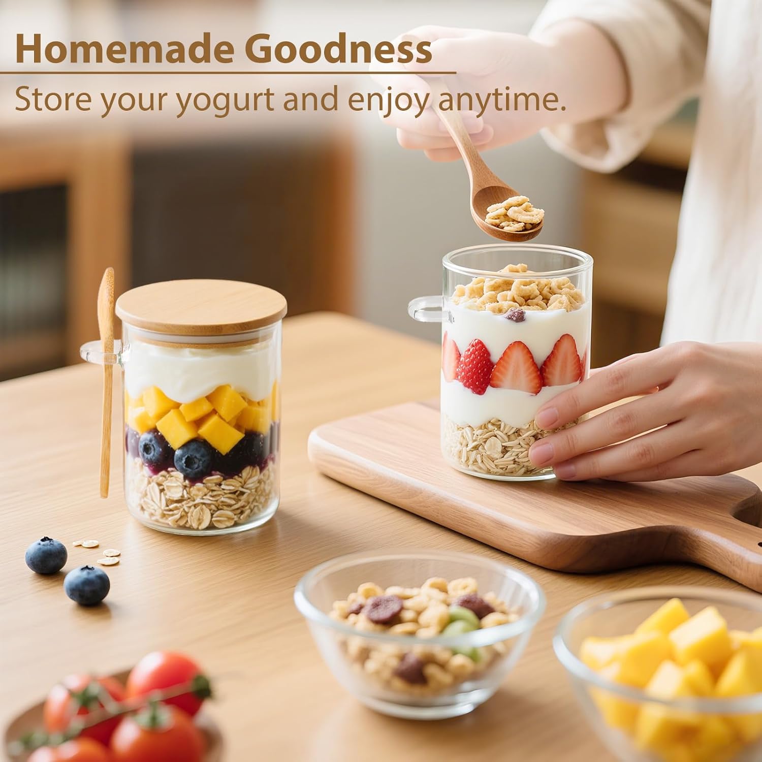 6 Pack Overnight Oats Containe - Meal Prep Jars With Lids avaliação e preço