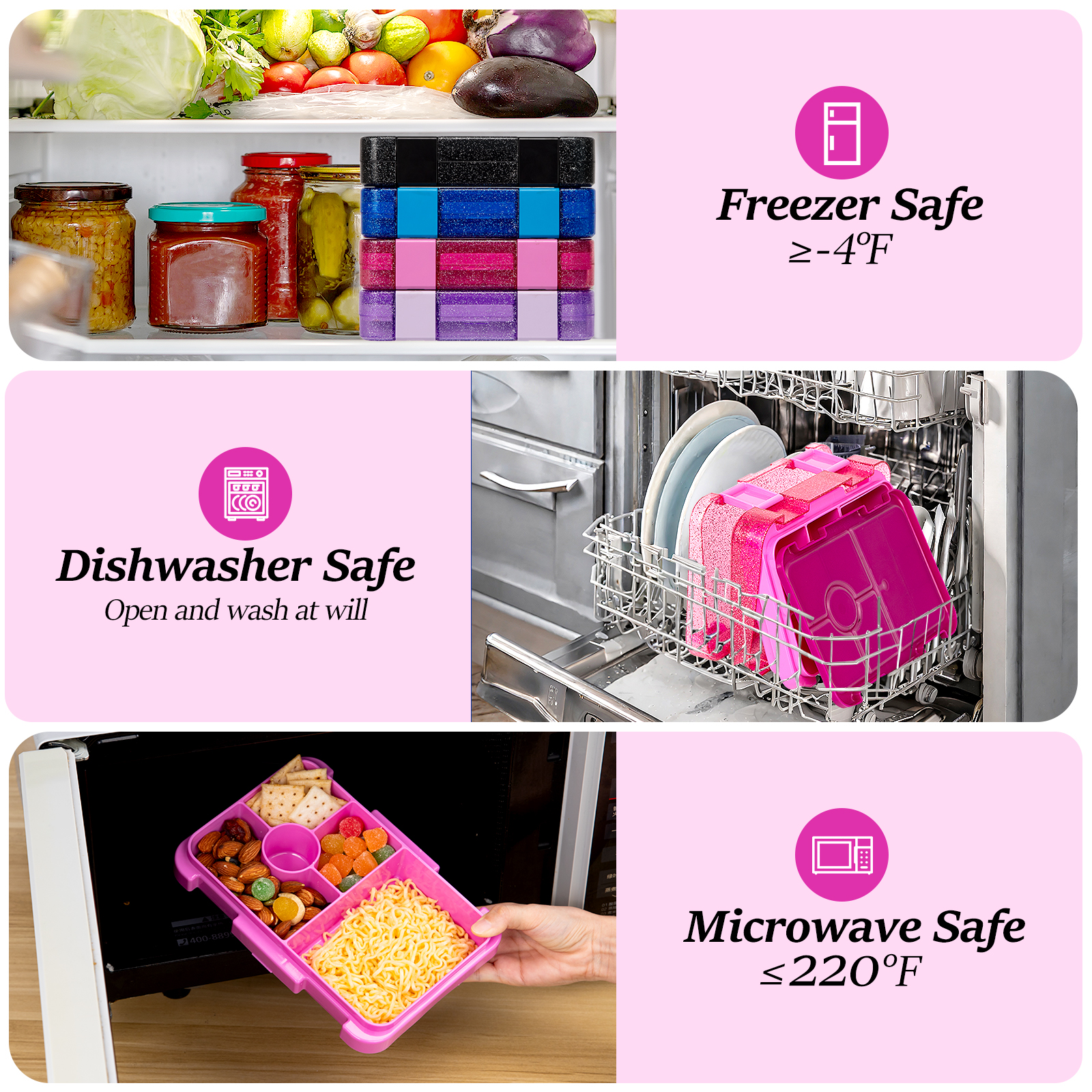 Glitter Style Kids Bento Lunch - Meal Prep Box avaliação e preço