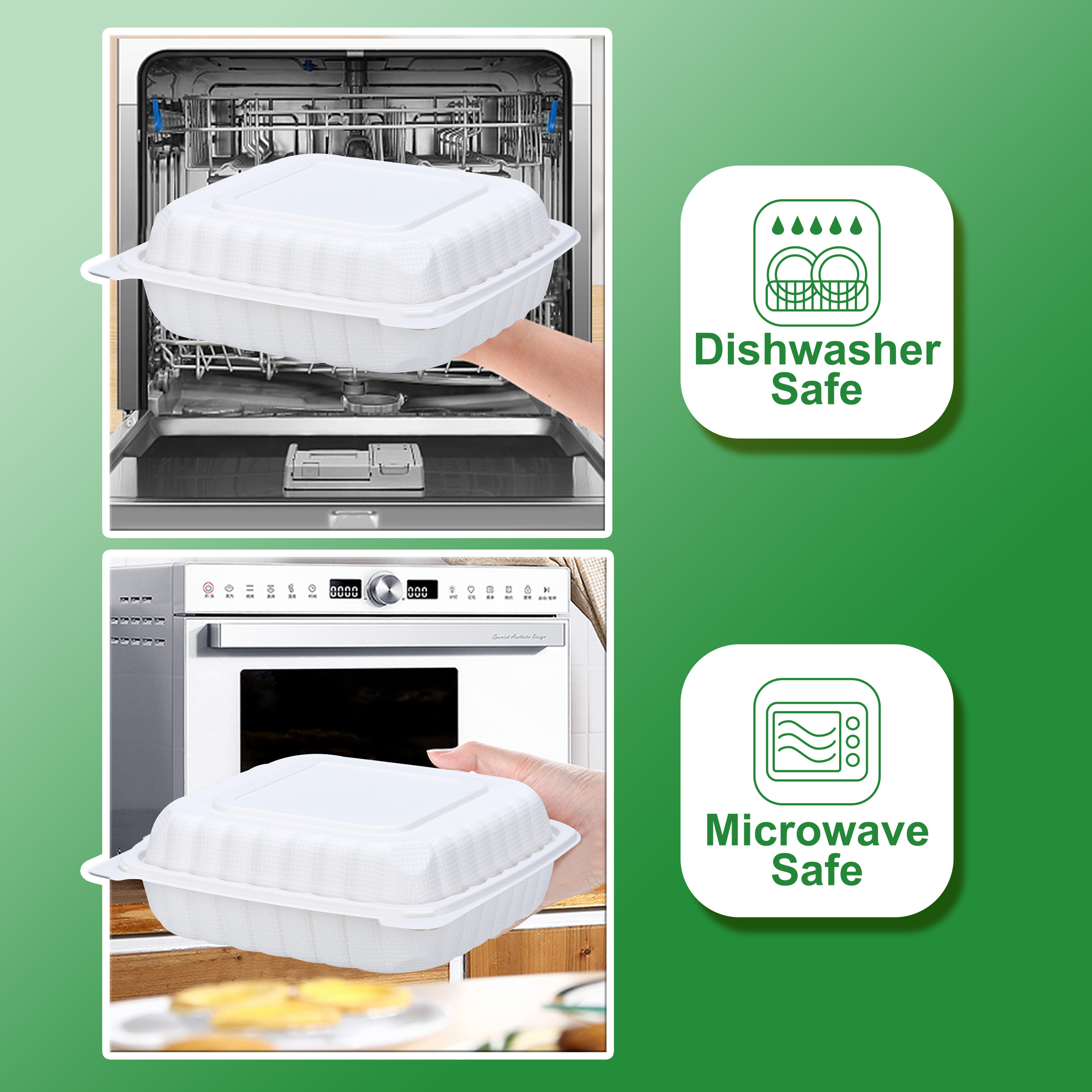 120-Piece 8-Inch & 9-Inch 3-Se - Meal Prep No Microwave avaliação e preço