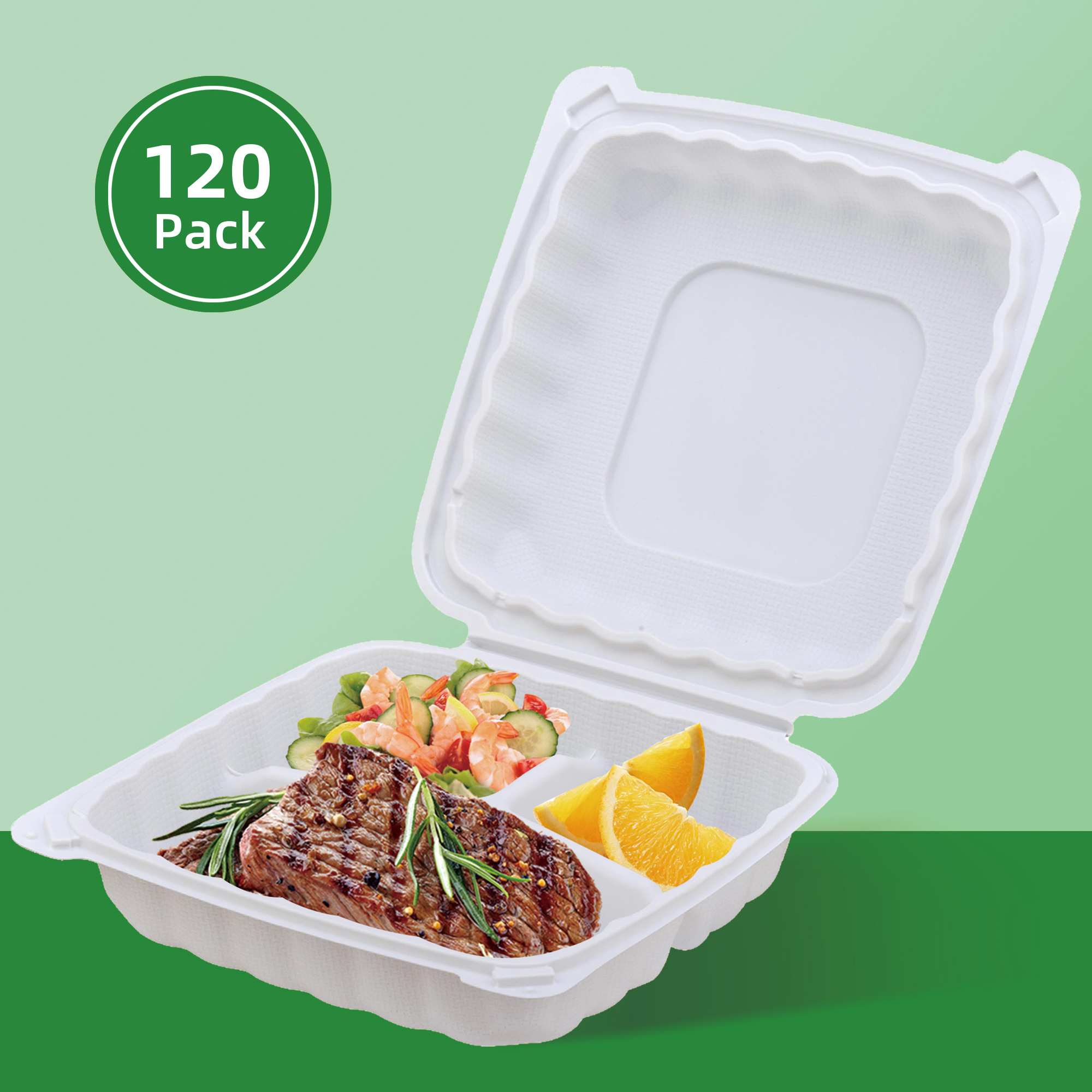 120-Piece 8-Inch & 9-Inch 3-Se - Meal Prep No Microwave avaliação e preço
