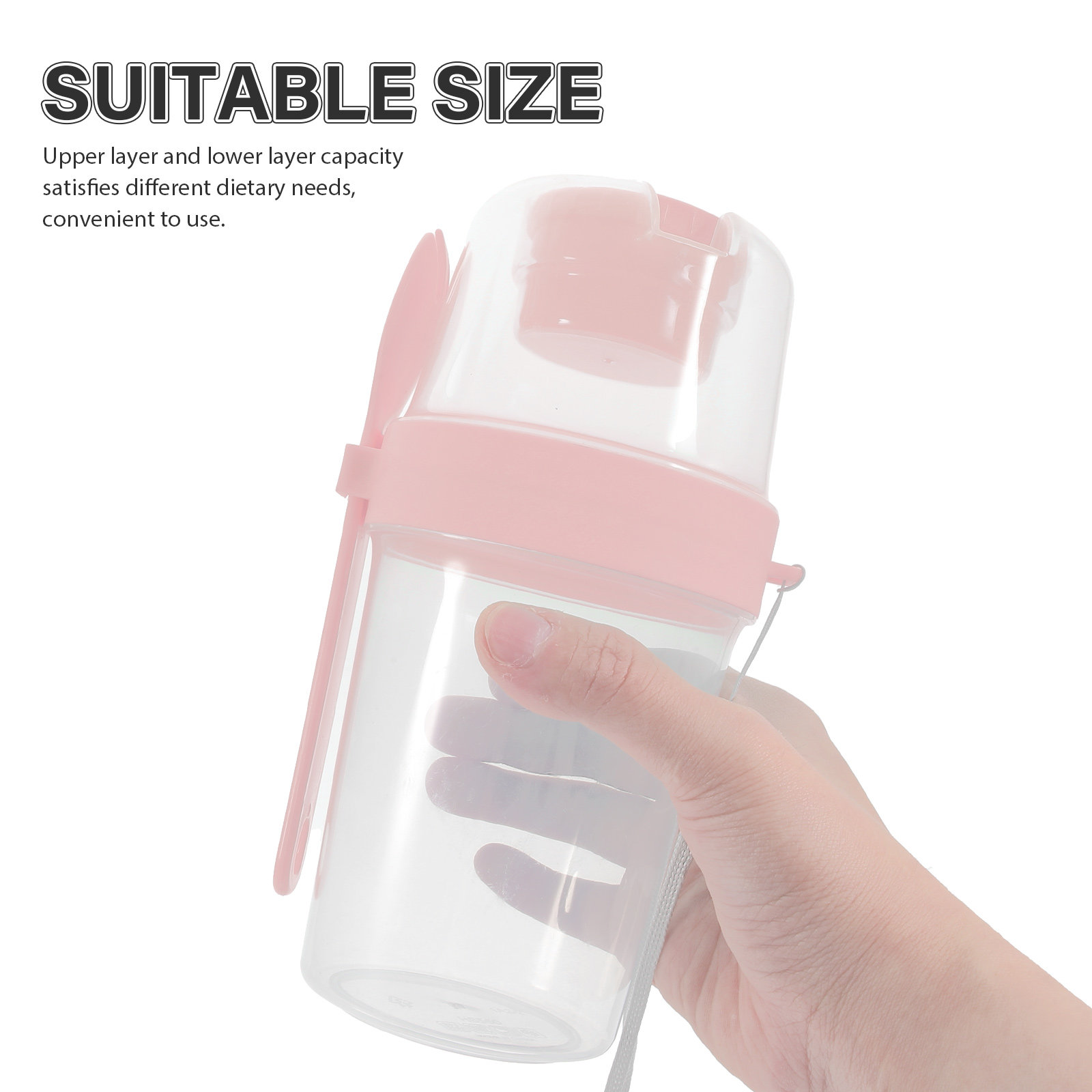 1Set Double-Layer Portable Sal - Meal Prep Jars With Lids avaliação e preço