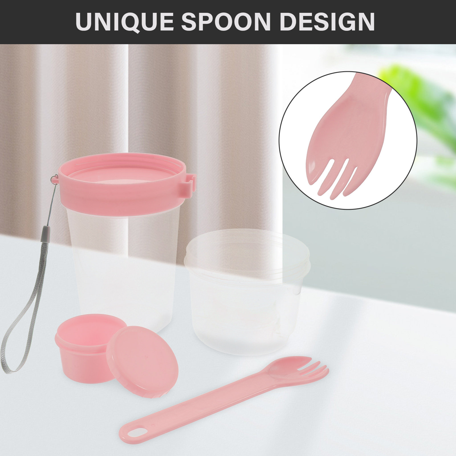 1Set Double-Layer Portable Sal - Meal Prep Jars With Lids avaliação e preço