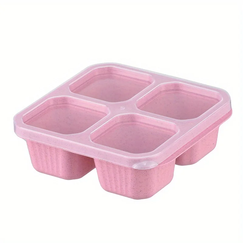 Snack Box with Four Transparen - Meal Prep Box avaliação e preço