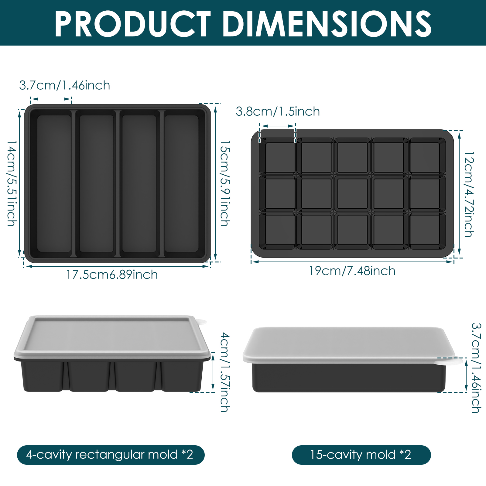 4 Pack Silicone Freezer Tray w - Meal Prep Jars With Lids avaliação e preço