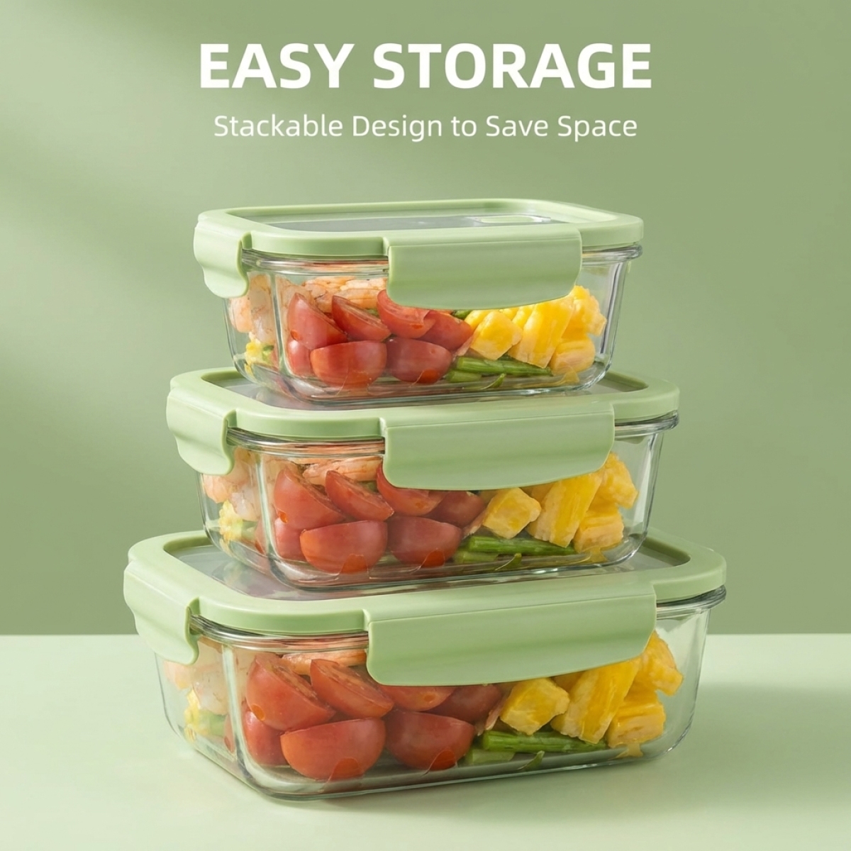 Matcha Green Glass Lunch Box S - Meal Prep No Microwave avaliação e preço
