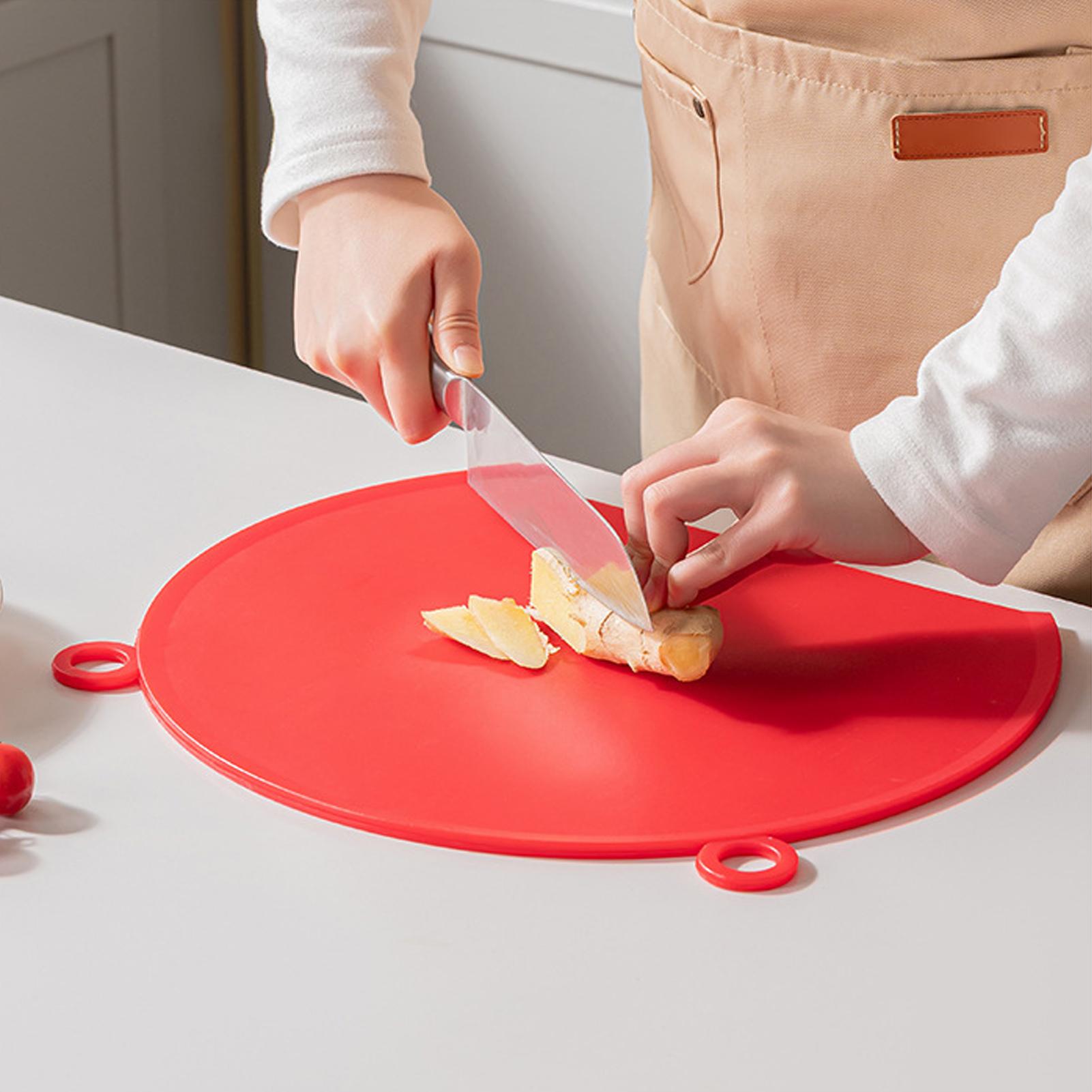 Cutting Board Silicone D-Shape - Food Prep Mat avaliação e preço