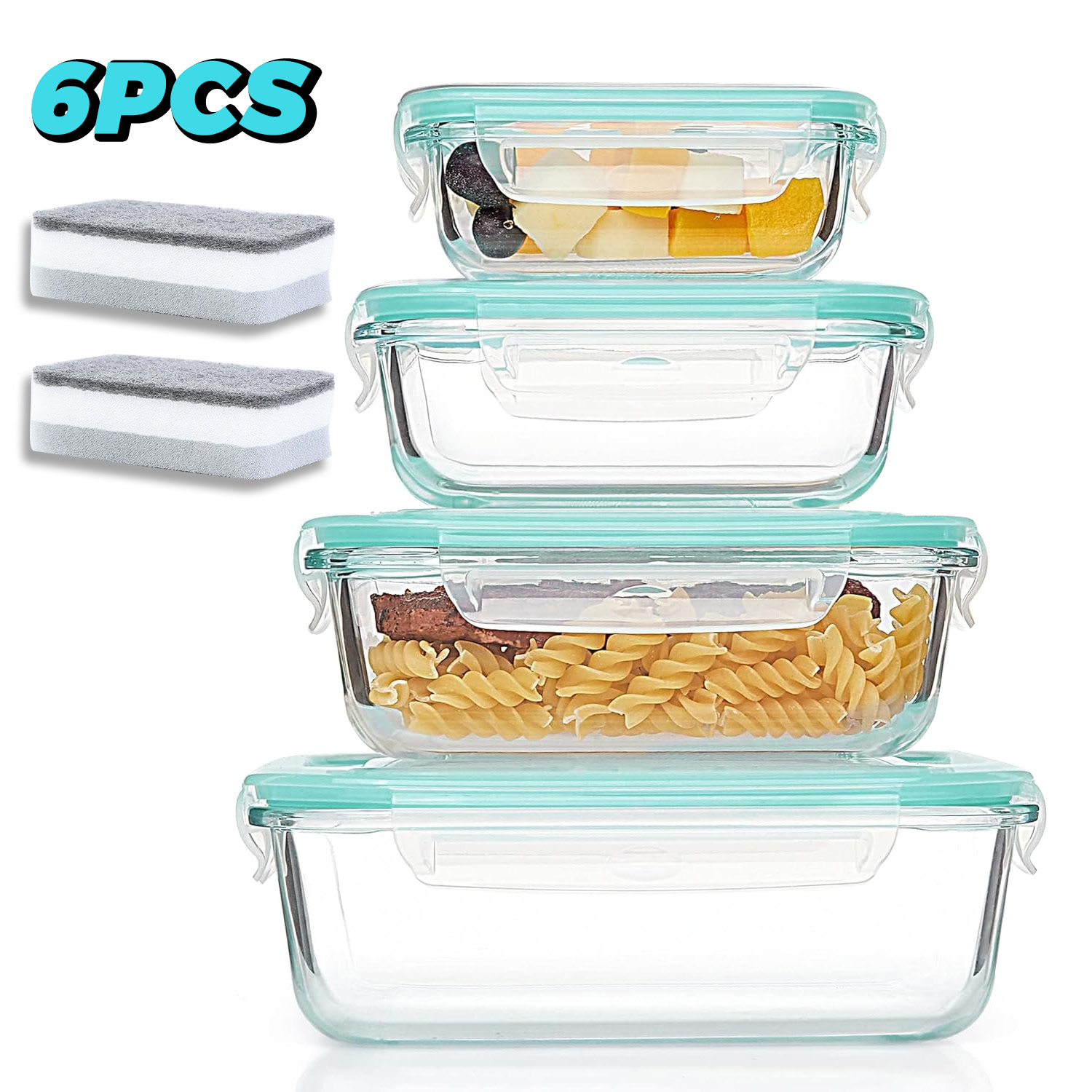 Glass Food Storage Containers  - Meal Prep Jars With Lids avaliação e preço