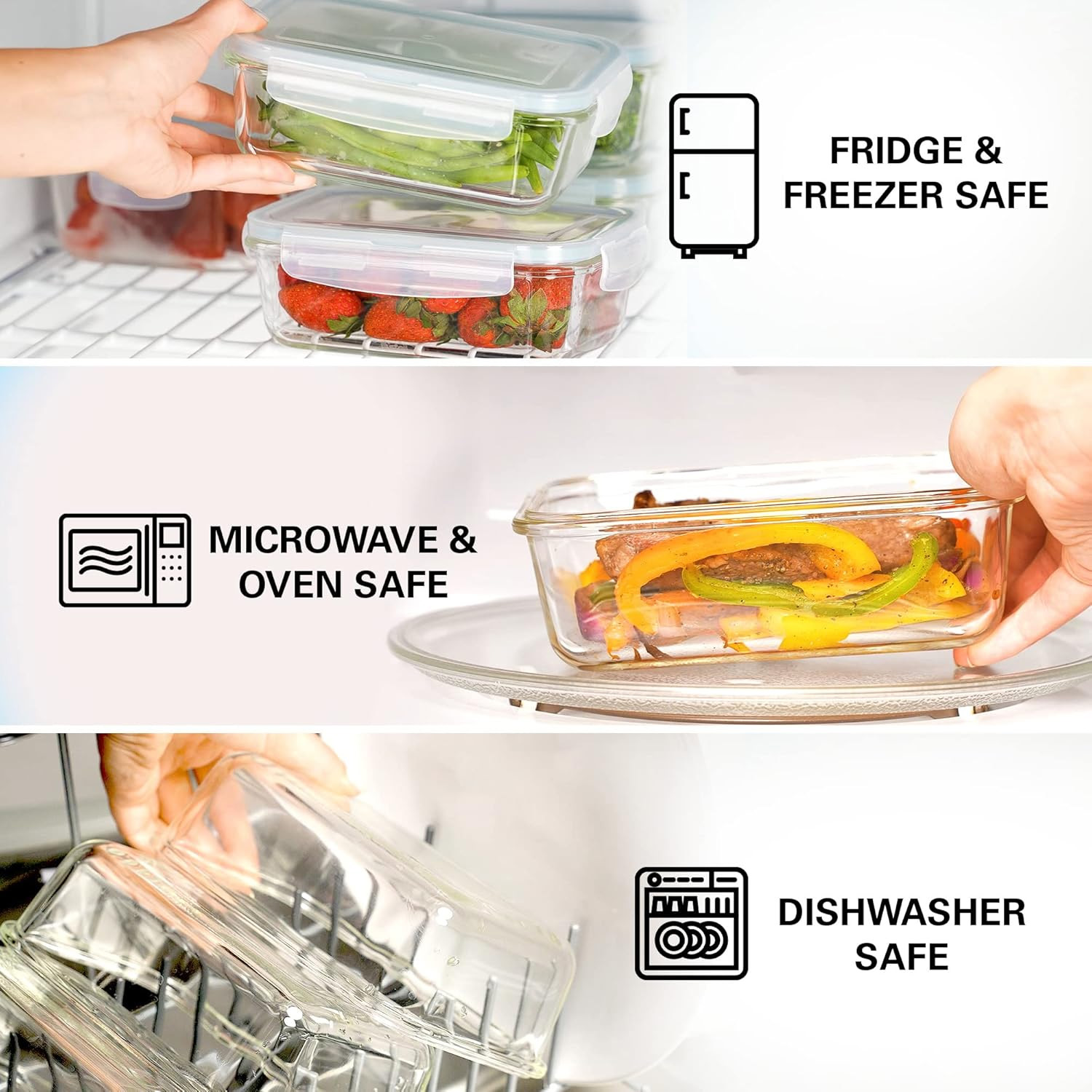 Glass Food Storage Containers  - Meal Prep Jars With Lids avaliação e preço