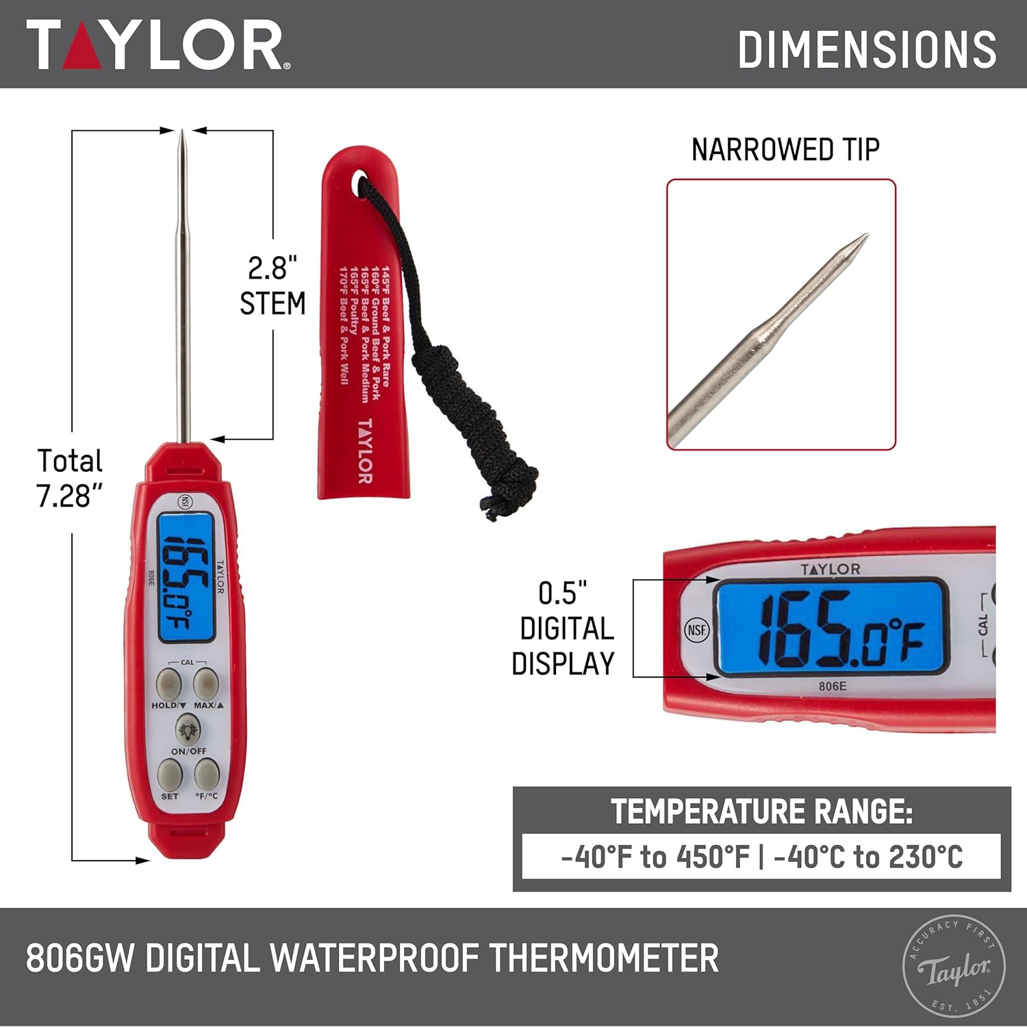 Digital Read Meat Thermometer  - Meal Prep With Chicken avaliação e preço