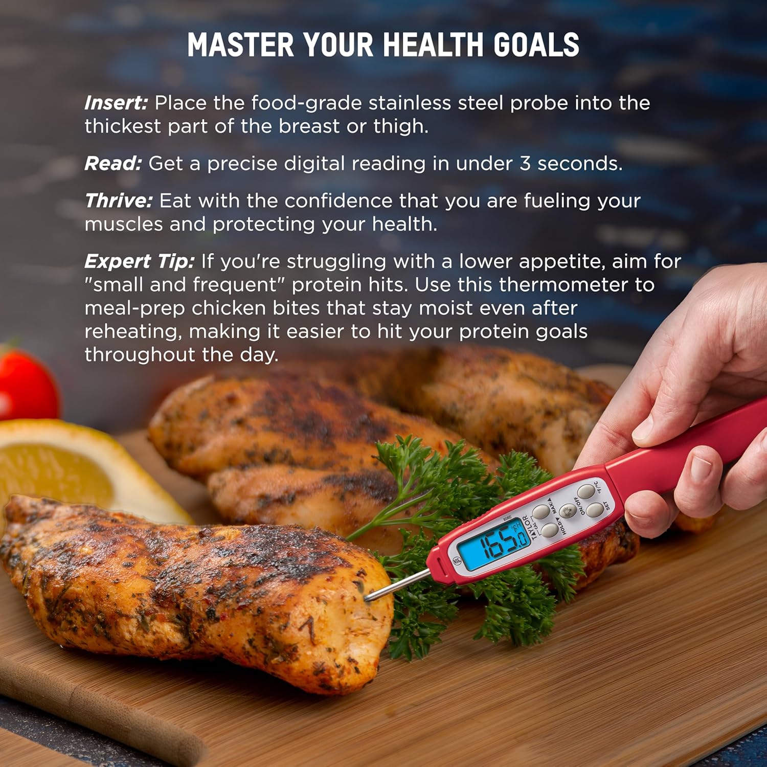 Digital Read Meat Thermometer  - Meal Prep With Chicken avaliação e preço