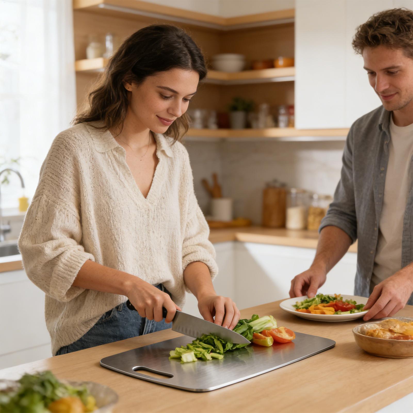 Stainless Steel Cutting Board  - Meal Prep With Chicken avaliação e preço