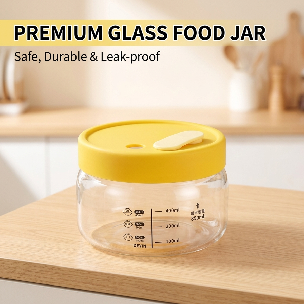Leakproof Glass Food Storage C - Meal Prep Jars With Lids avaliação e preço