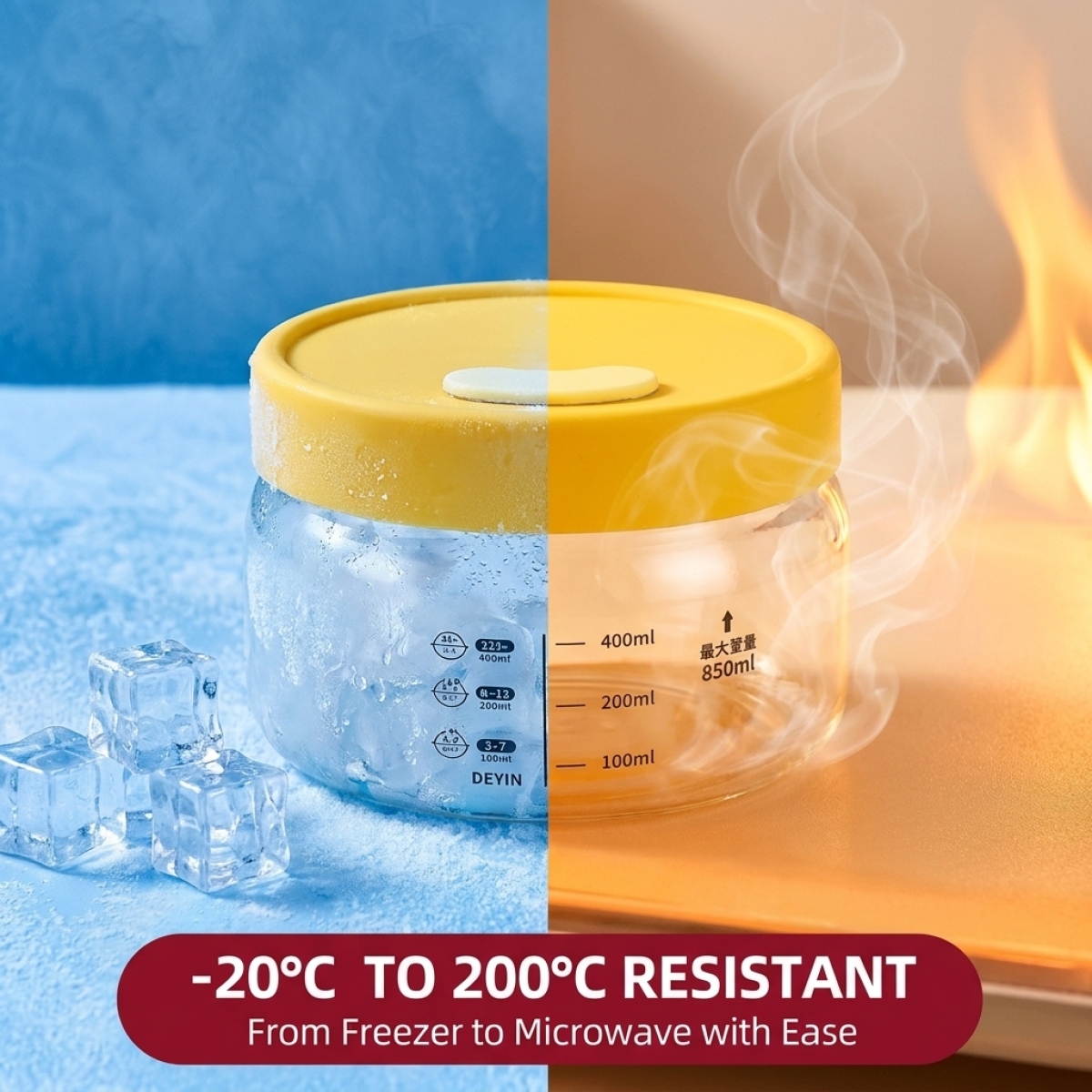 Leakproof Glass Food Storage C - Meal Prep Jars With Lids avaliação e preço