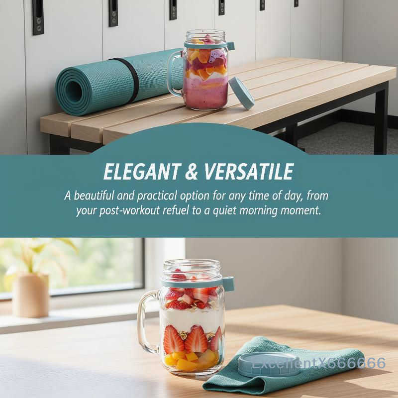 500ml Glass Container for Over - Meal Prep Jars With Lids avaliação e preço