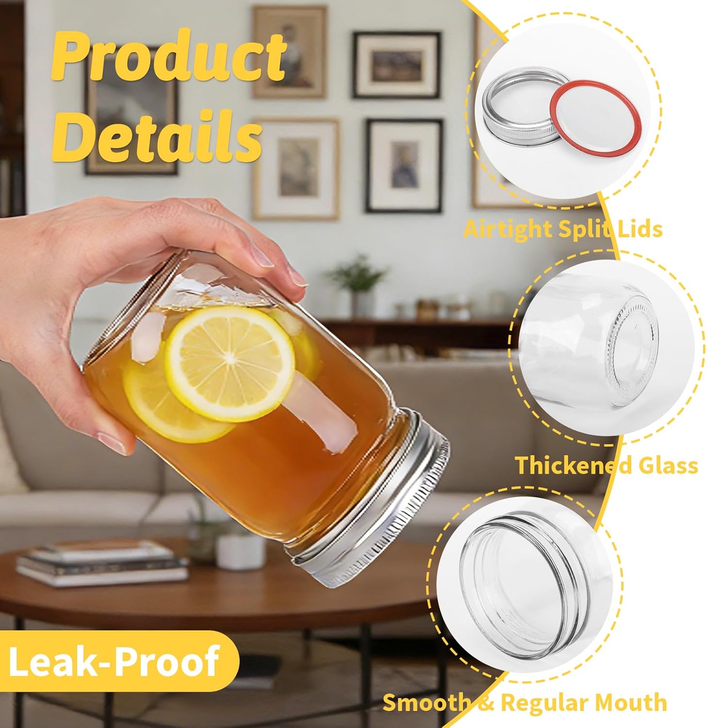 12 oz    Jars with Lids 20 Pac - Meal Prep Jars With Lids avaliação e preço