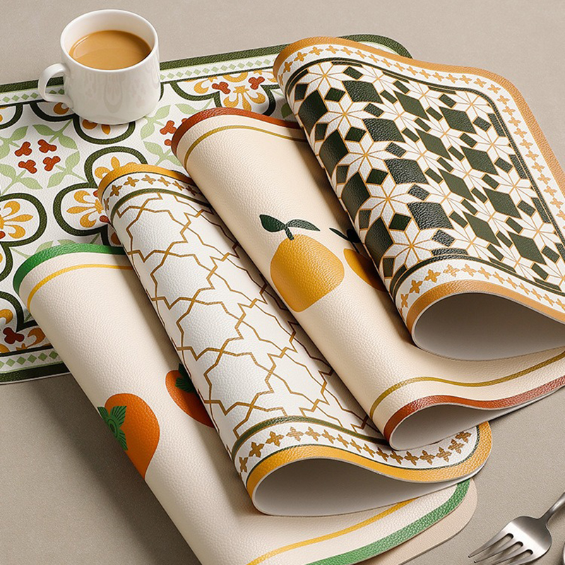 Leather Dining Table Mat Indiv - Food Prep Mat avaliação e preço