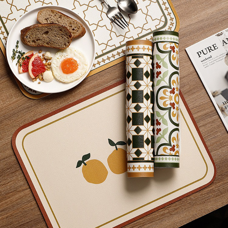 Leather Dining Table Mat Indiv - Food Prep Mat avaliação e preço