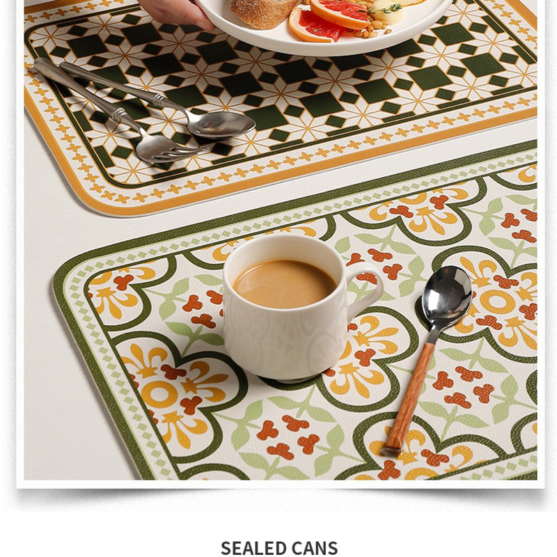 Leather Dining Table Mat Indiv - Food Prep Mat avaliação e preço