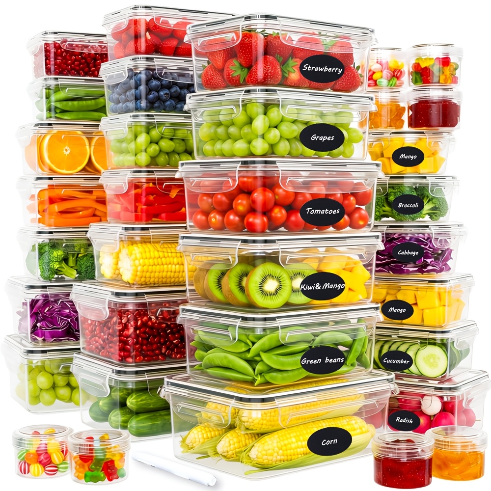 70/62/54-Piece Food Storage Se - Meal Prep No Microwave avaliação e preço
