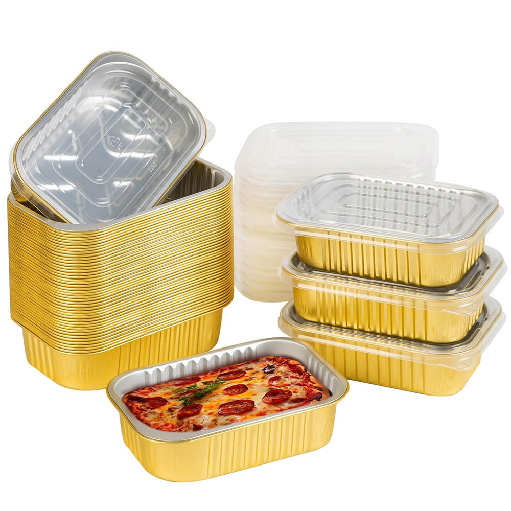 Small Aluminum Pans with Lids  - Meal Prep Jars With Lids avaliação e preço