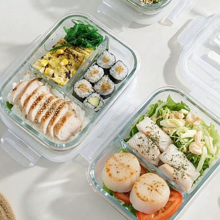 Glass Food Storage Container W - Meal Prep Jars With Lids avaliação e preço