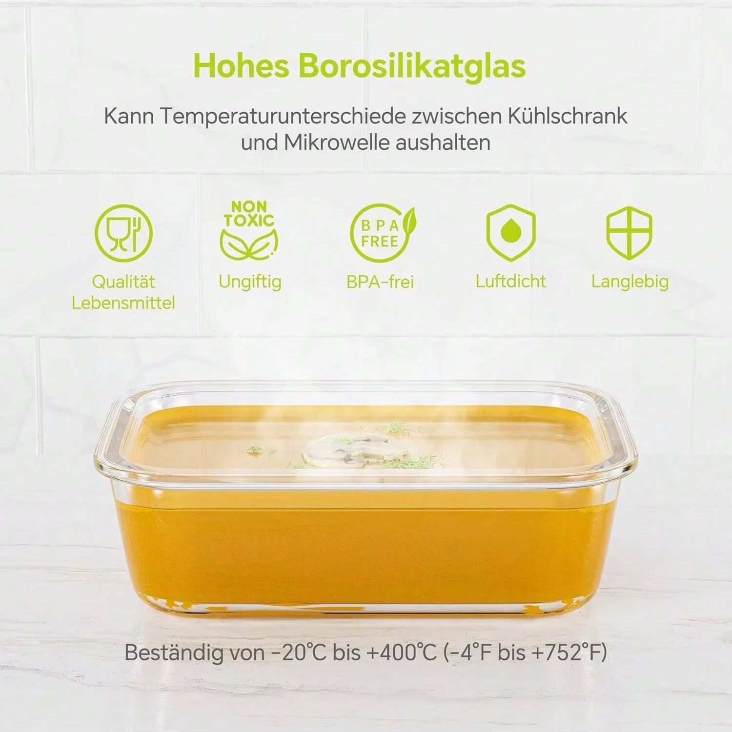 Glass Food Storage Container W - Meal Prep Jars With Lids avaliação e preço