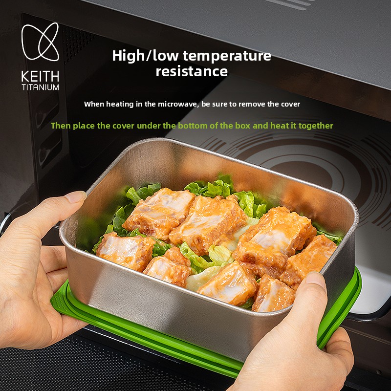 800ml Pure Titanium Lunch Box  - Meal Prep No Microwave avaliação e preço