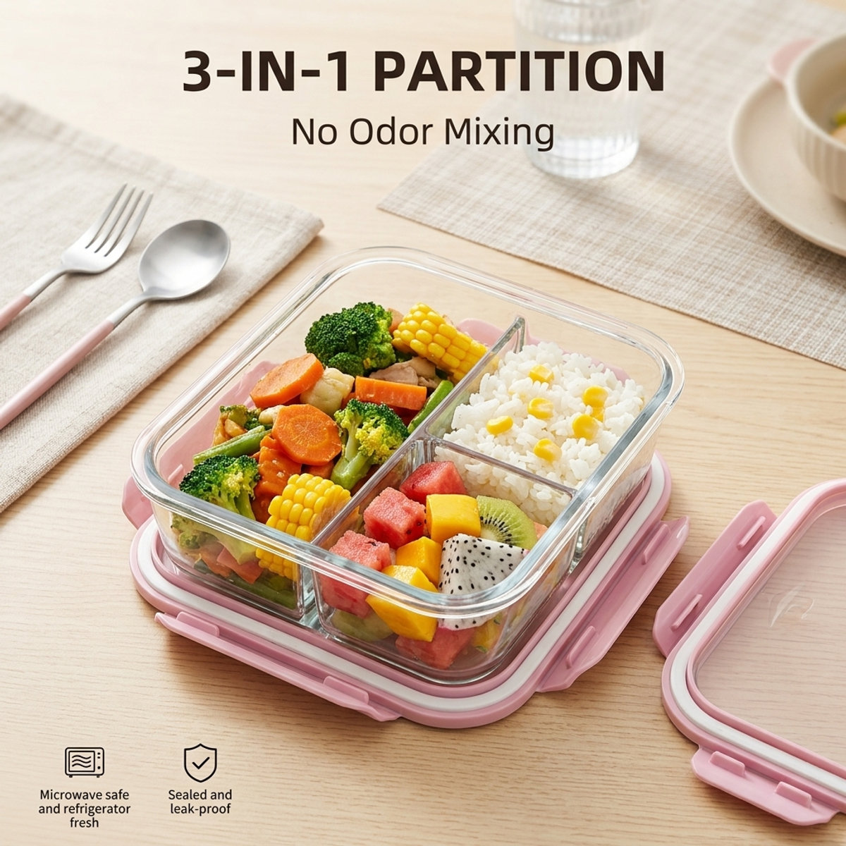 Portable Pink Glass Meal Prep  - Meal Prep Easy Healthy avaliação e preço