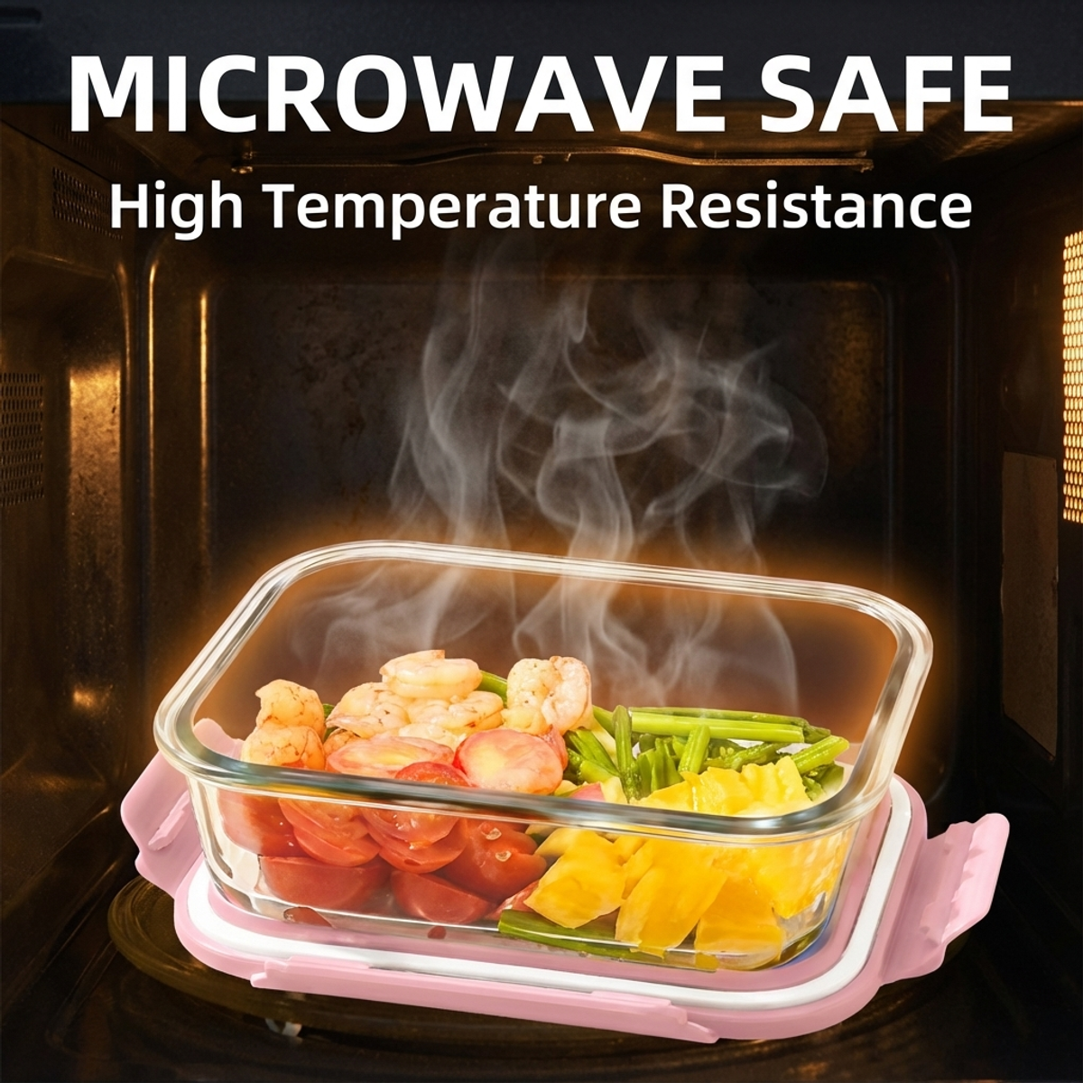 Portable Pink Glass Meal Prep  - Meal Prep Easy Healthy avaliação e preço