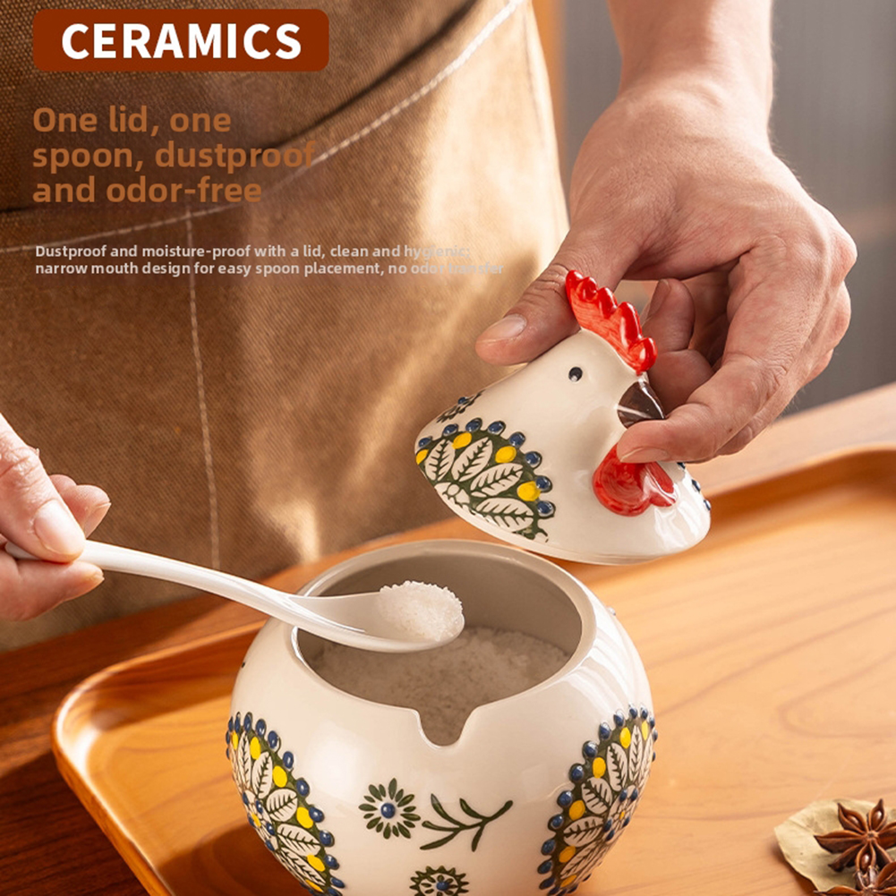 Cute Chicken Seasoning Jar Wit - Herb Keeper Bottle avaliação e preço