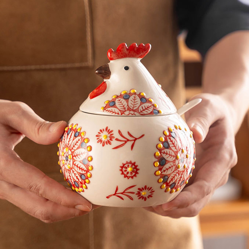 Cute Chicken Seasoning Jar Wit - Herb Keeper Bottle avaliação e preço