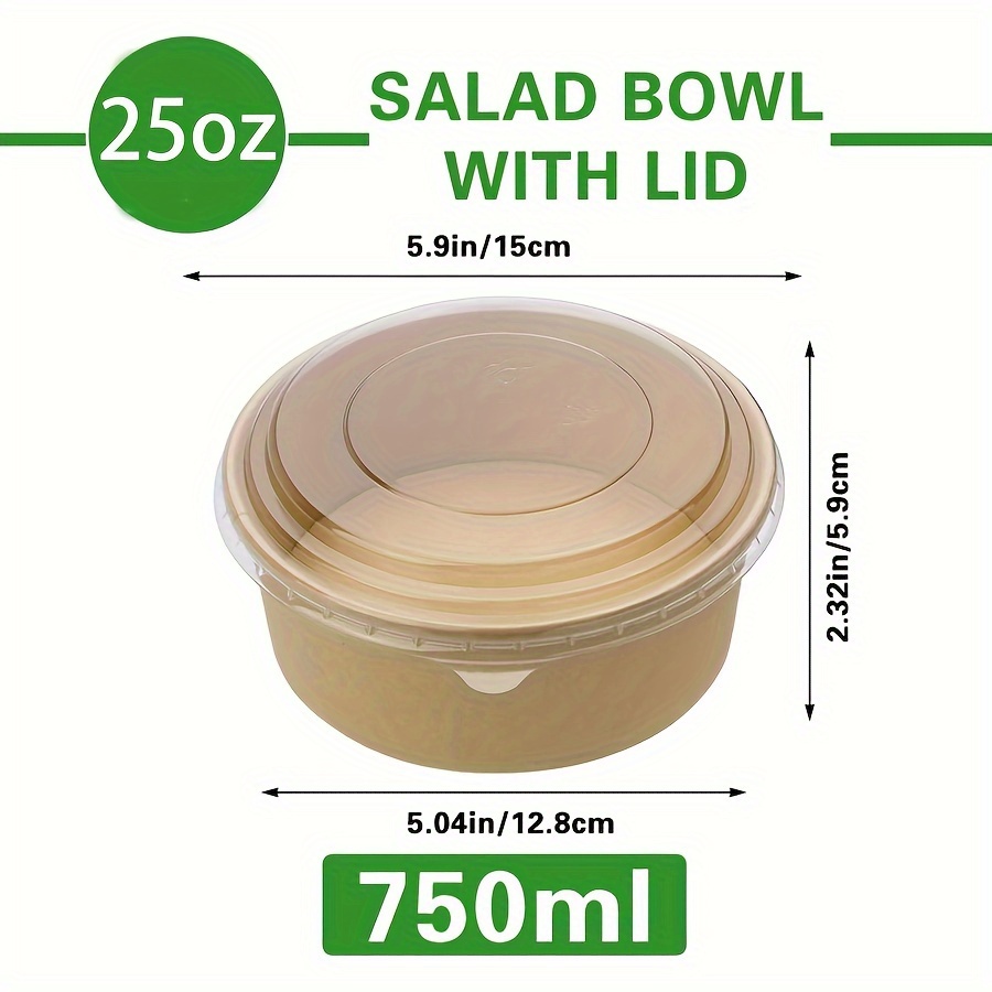 25Oz/750Ml 25/50 Pack Paper Bo - Meal Prep Box avaliação e preço