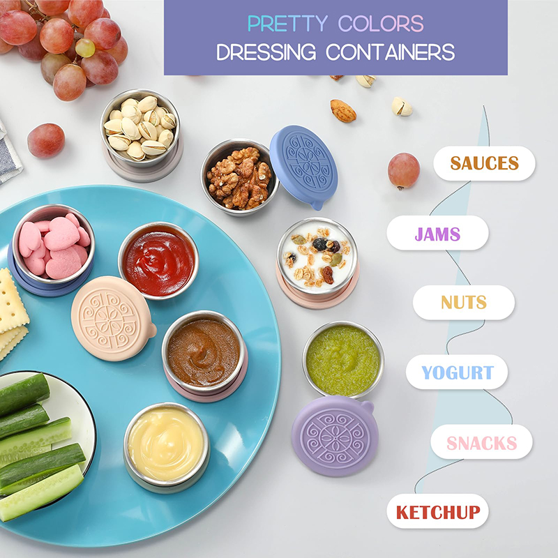 6 Mini Salad Dressing Containe - Meal Prep Box avaliação e preço