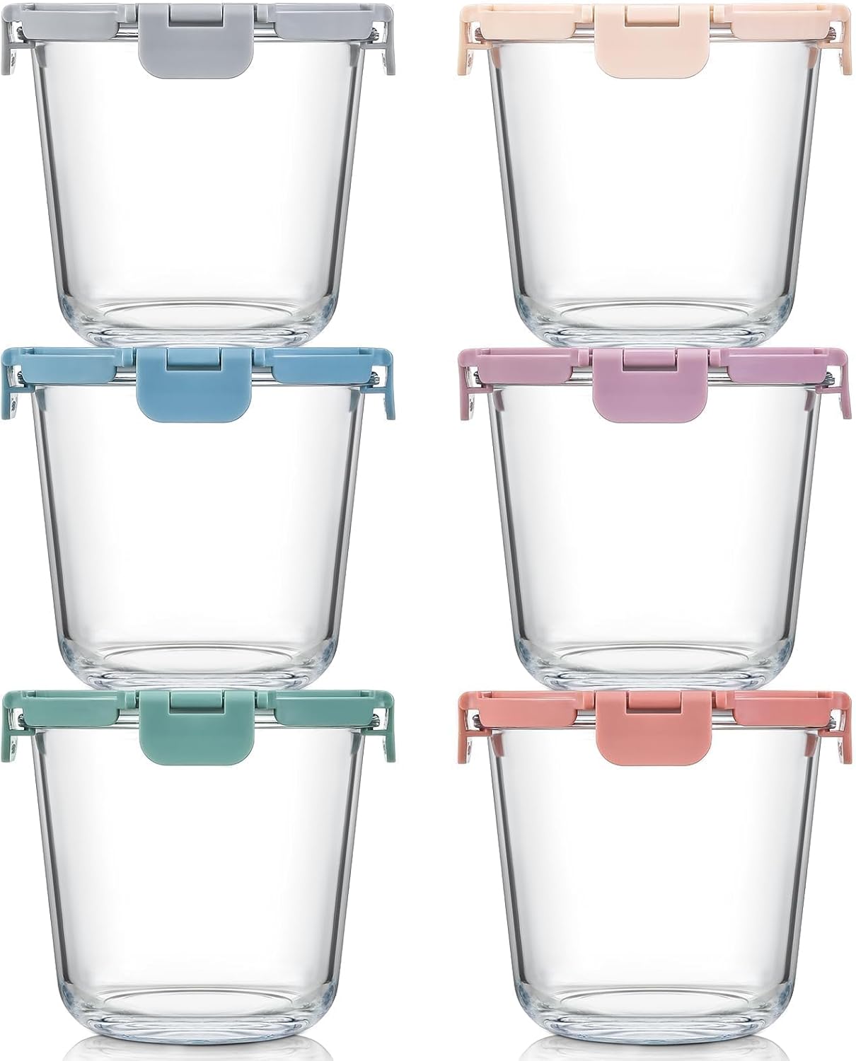 [UPGRADED LID] 6 Sets 3 Cup/24 - Meal Prep Jars With Lids avaliação e preço